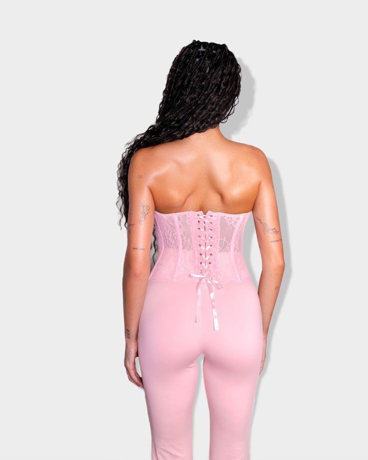 Lace strapless