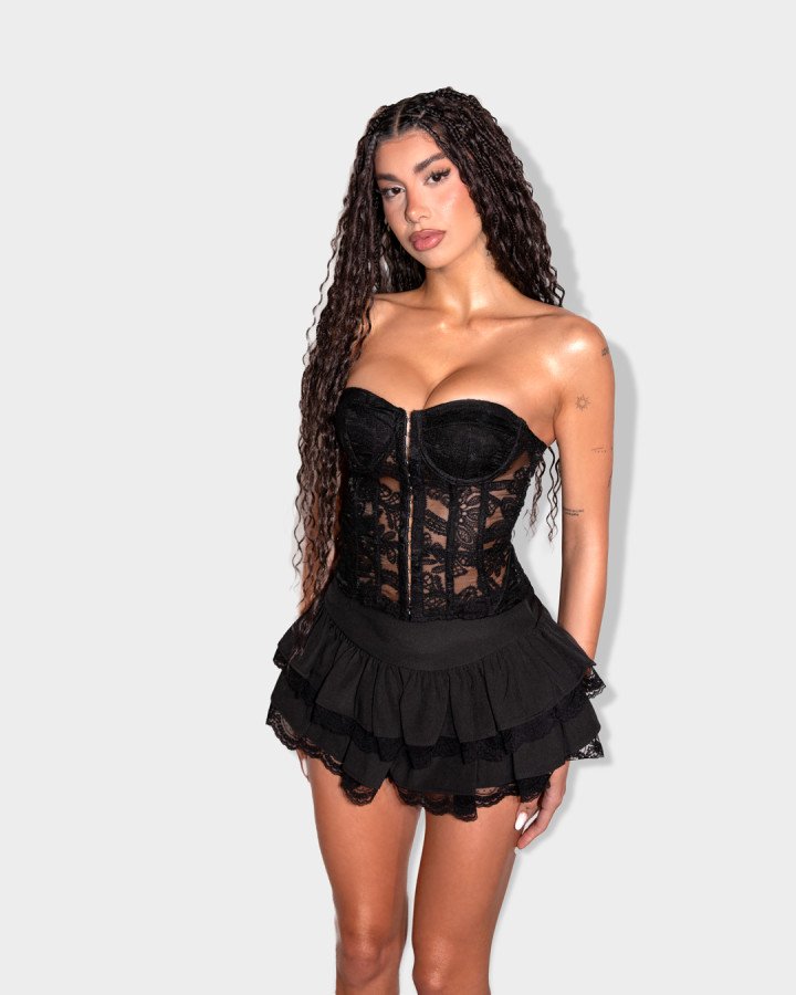 Lace strapless