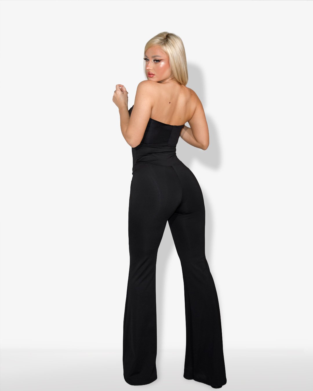 Corset Pants flared extra high-waist| Black