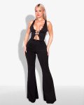 High waist flared trousers | Black