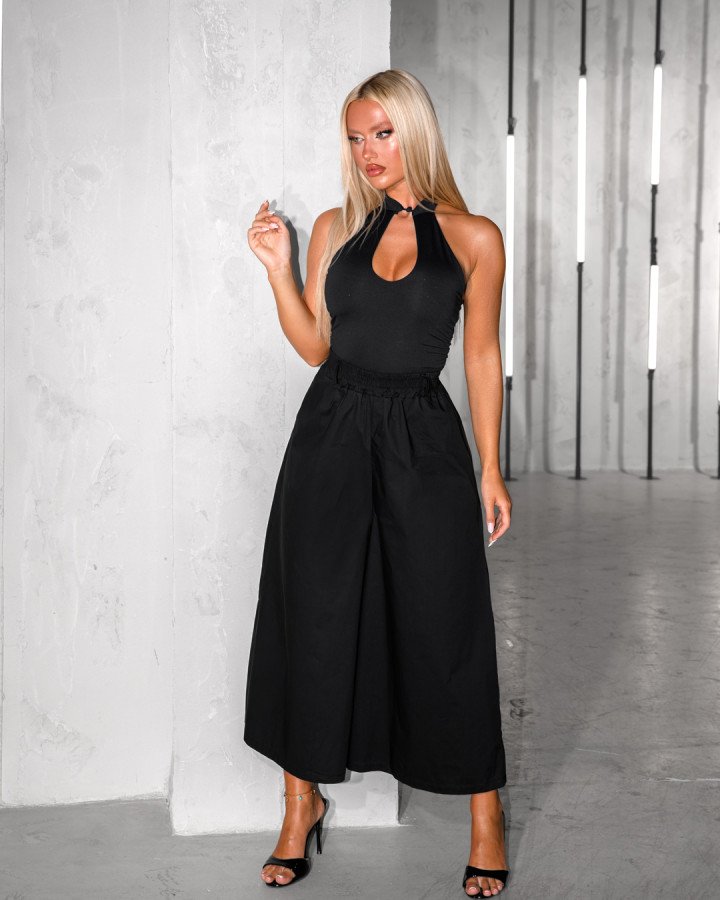Zip-culotte trousers