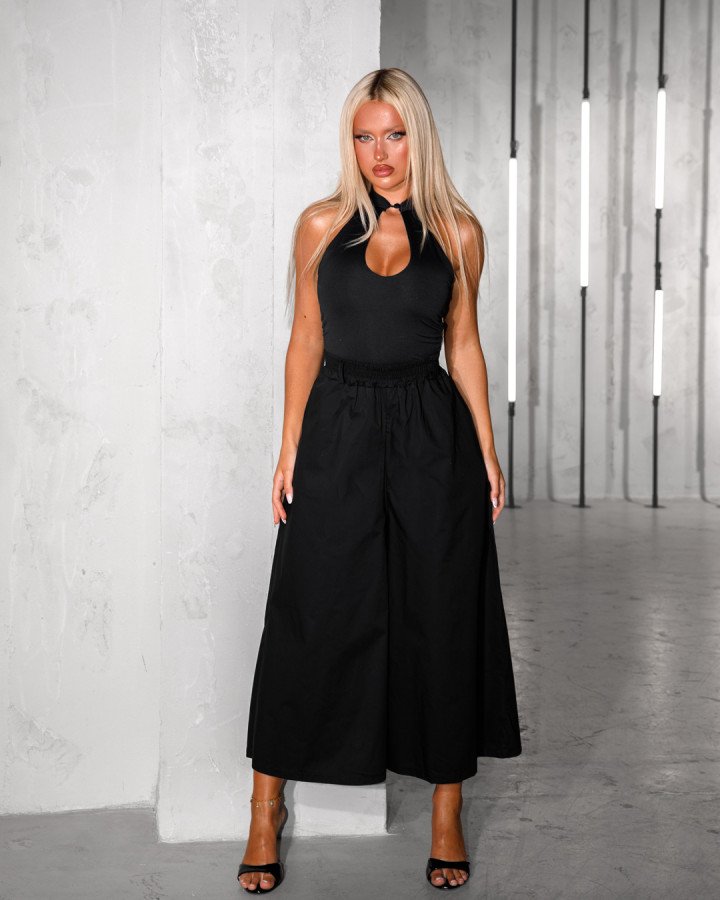 Zip-culotte trousers