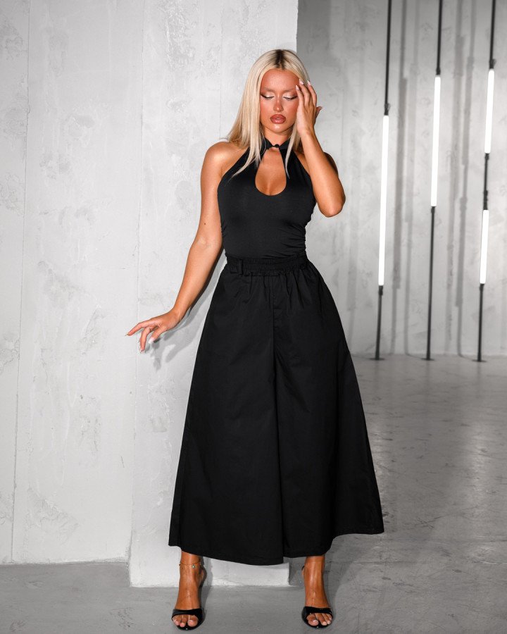 Zip-culotte trousers