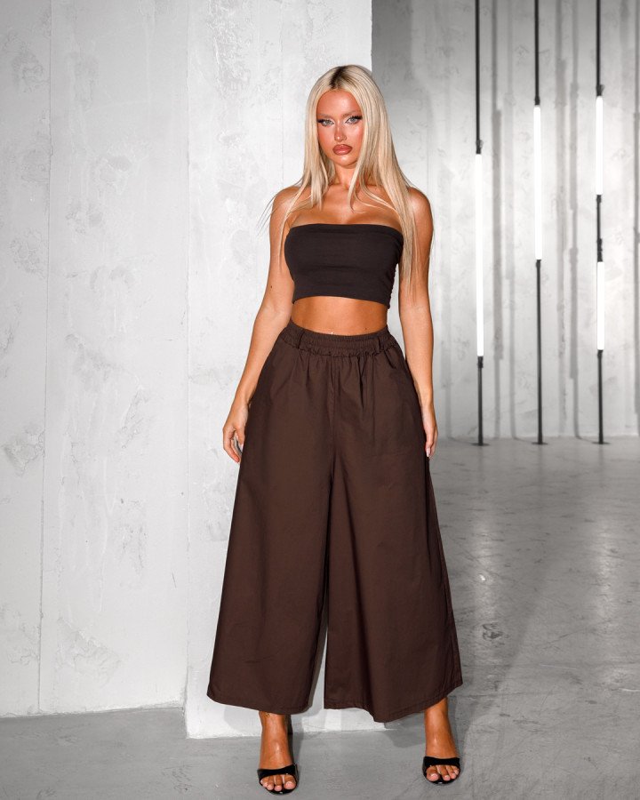 Zip-culotte trousers
